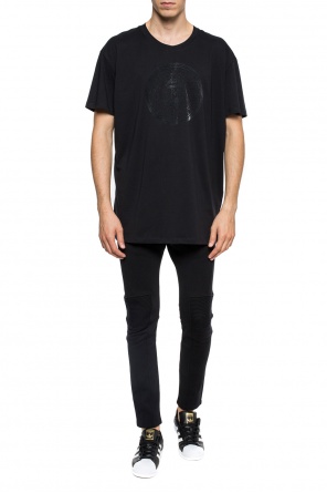 T-shirt with a velvet logo, zdjęcie 2 T-shirt with a velvet logo od Balmain